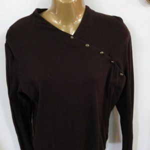 Lauren Ralph Lauren Chocolate Brown Large Top